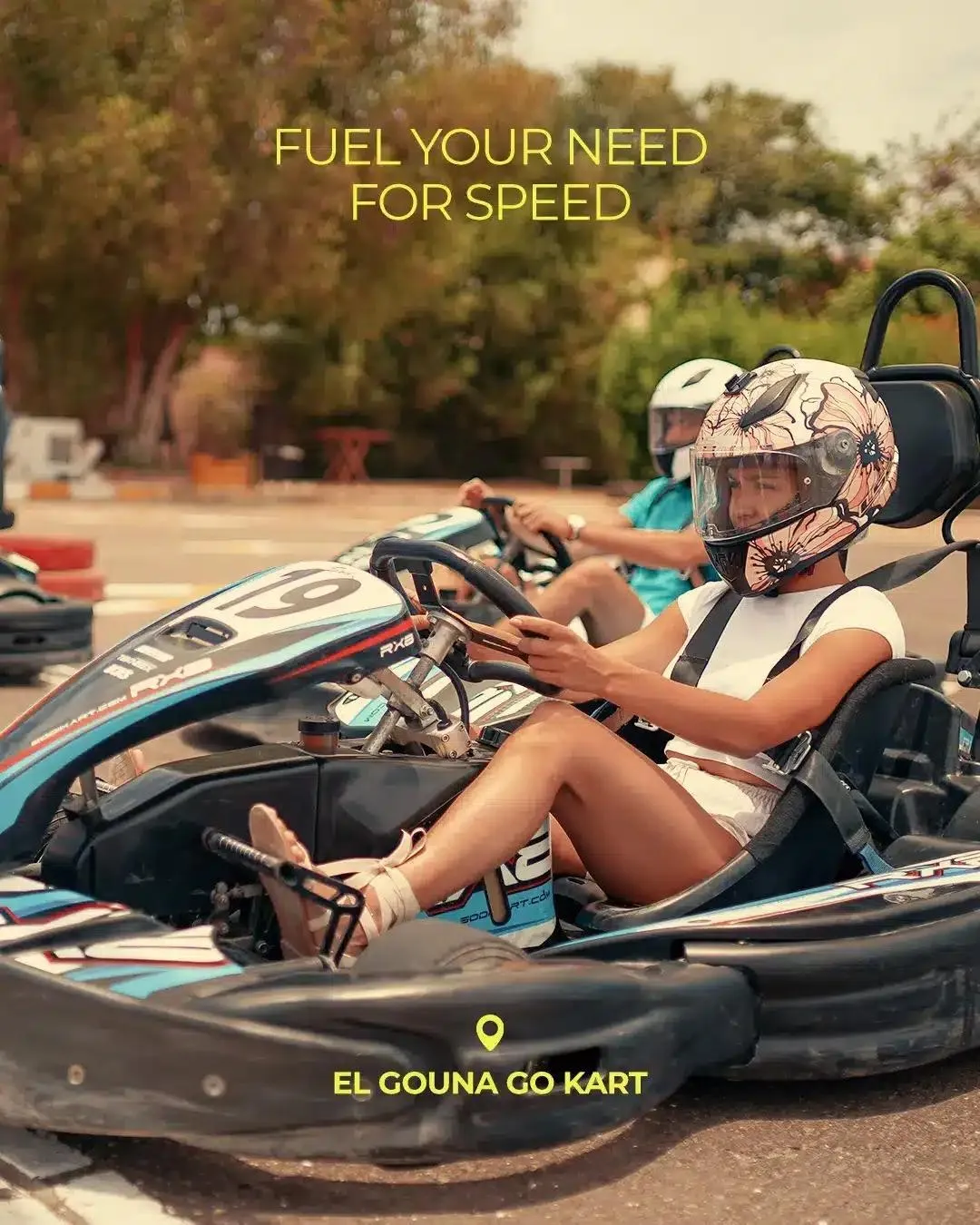 Go-karting at El Gouna Go Kart.
